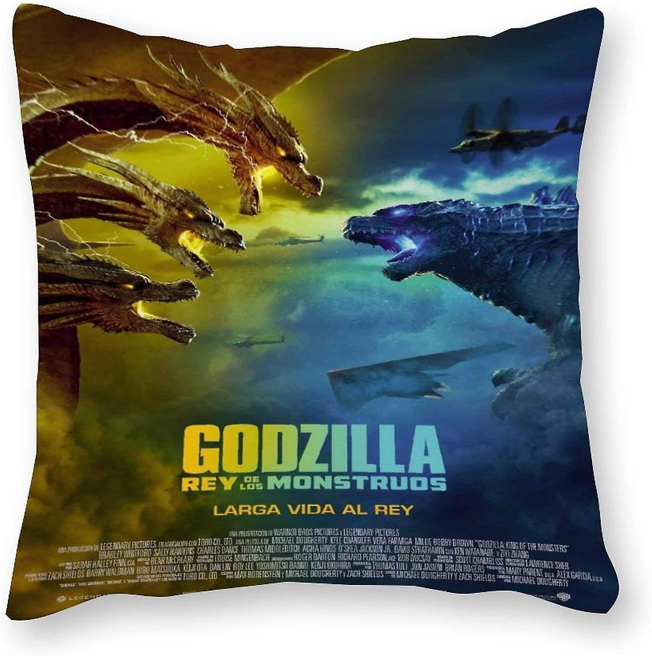 Kerota Godzilla King of The Monsters Cushion Pillow - Pop Art - Canvas Pillowcase Single - Without Filling pad - 45x45cm (Cover only) (J-110)