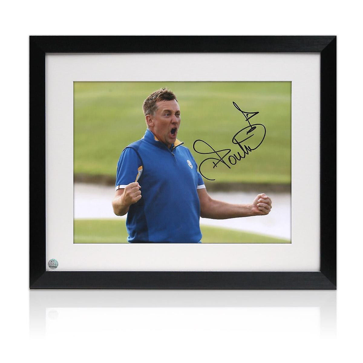 Exclusive Memorabilia Ian Poulter Signed 2018 Ryder Cup Photograph: The Postman. Framed