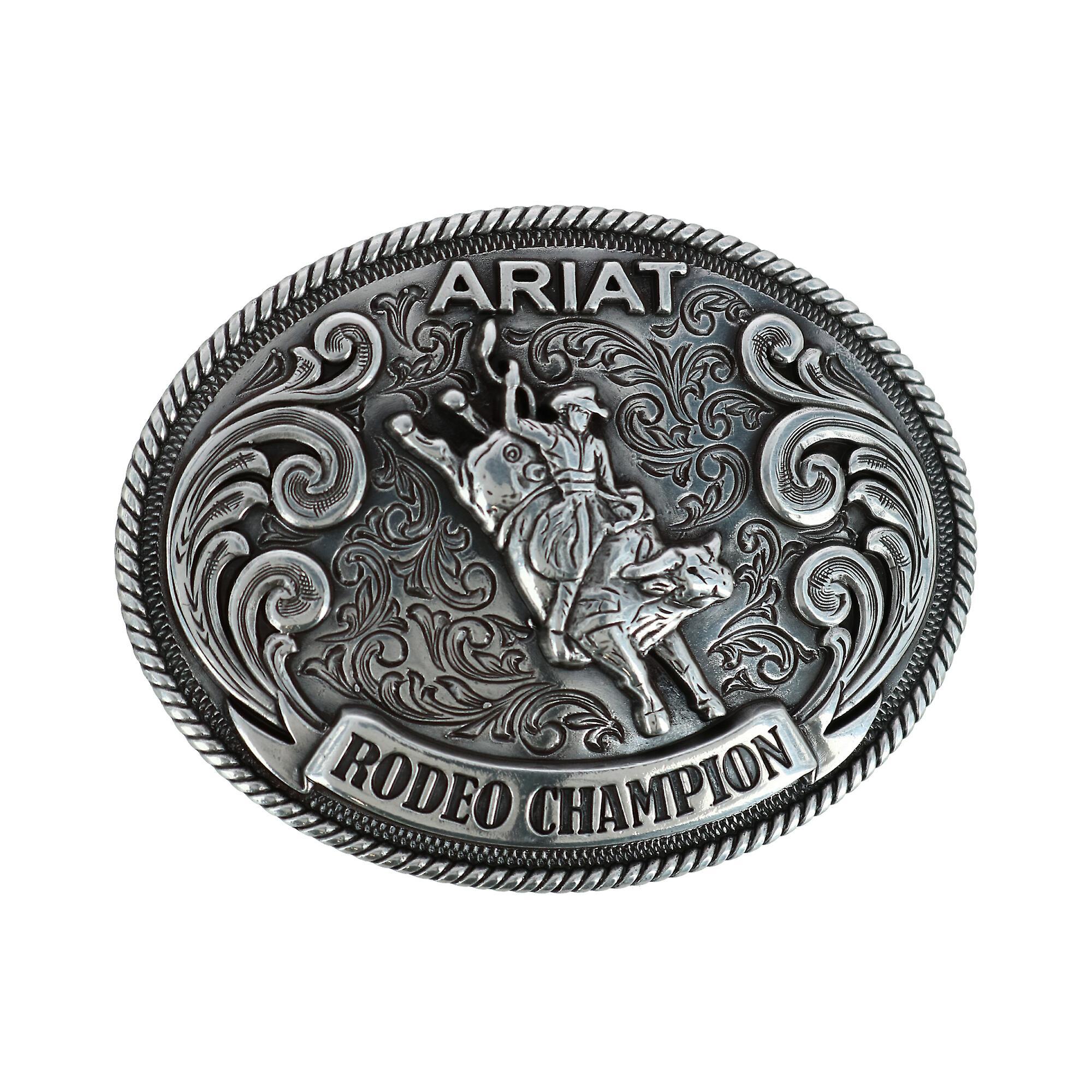 ARIAT Kid's Rodeo Champion Belt Buckle Silver one size