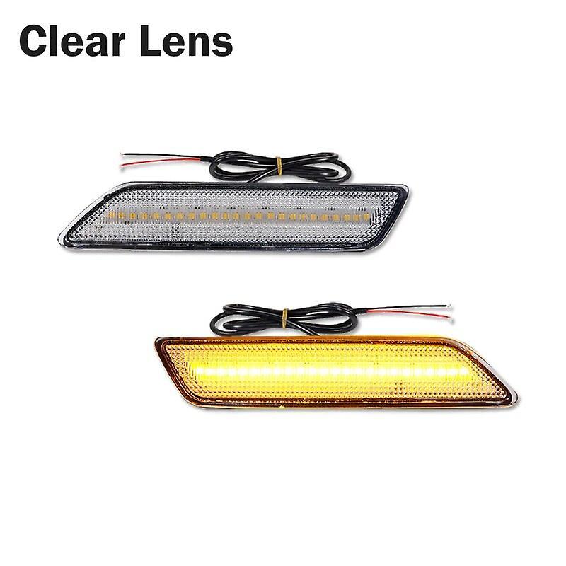 Eccpp 2pcs For Chrysler Sebring Sedan & Convertible Amber Front Bumper Side Marker LED Lights Lamps Turn Signal Light/Clearance Lights Clear Lens