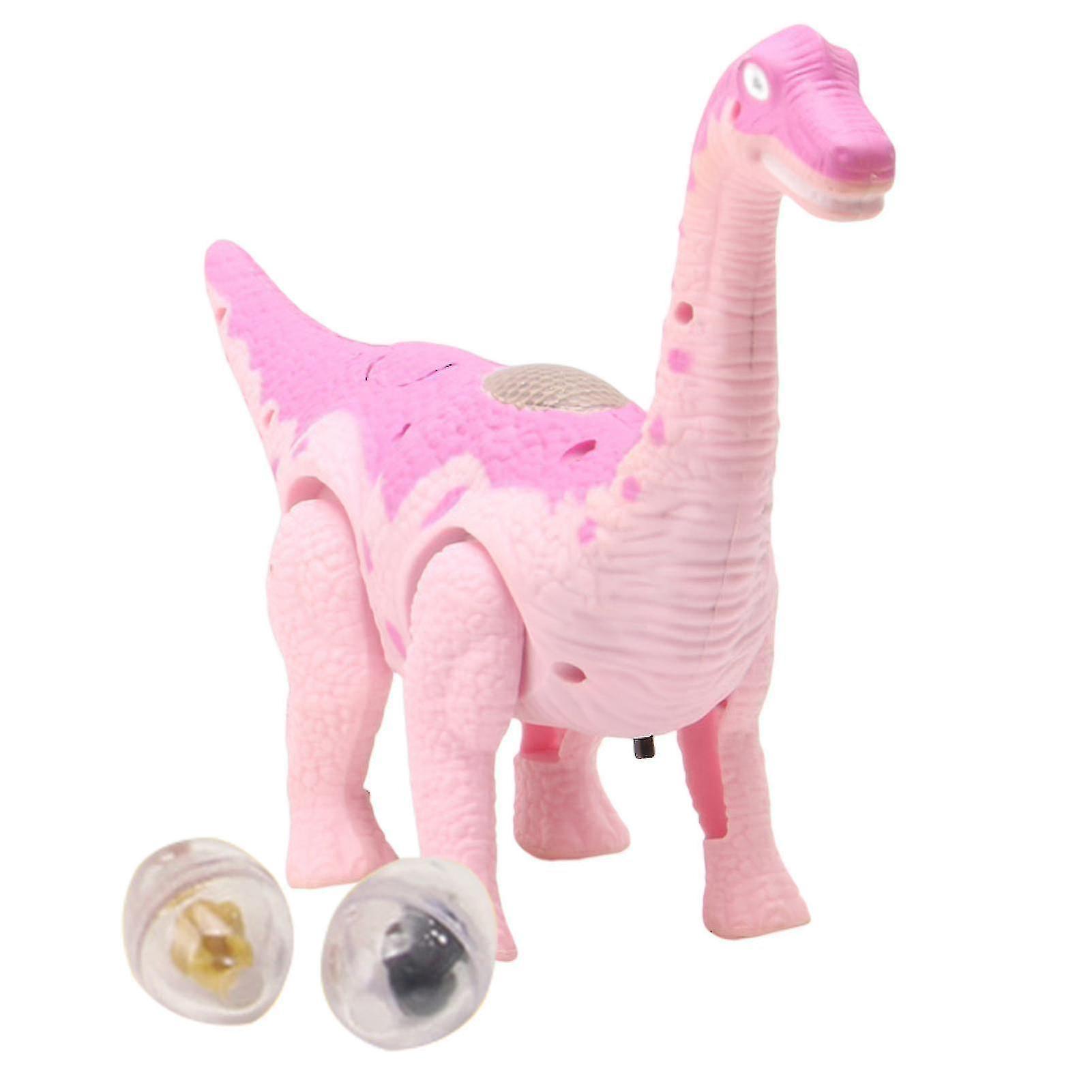 Gunest Otwoo Simulation Walking Lay Eggs Interactive Dinosaur Model Toy With Light Electric Dinosaur Toy Luminescent Projection Pink