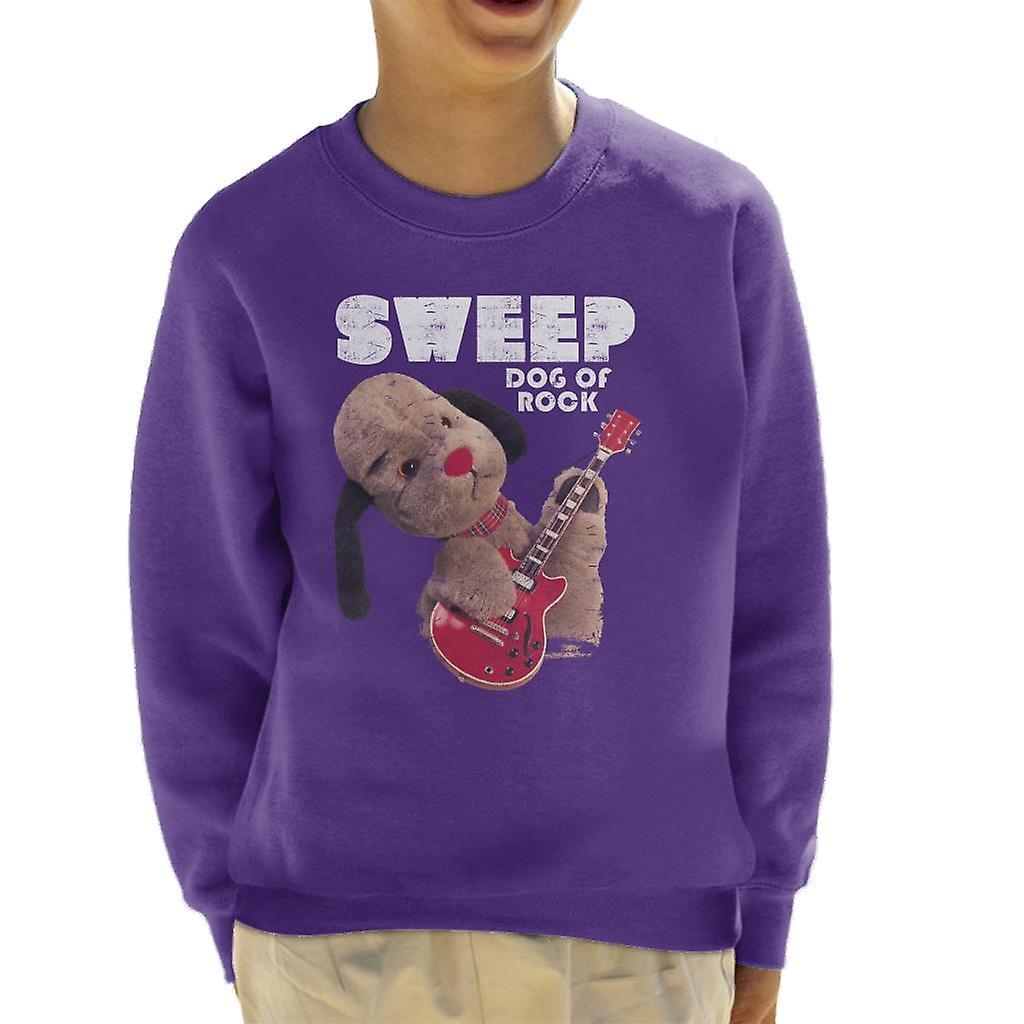 Sooty Dog Of Rock Sweep Kid's Sweatshirt Purple X-Large (12-13 yrs)