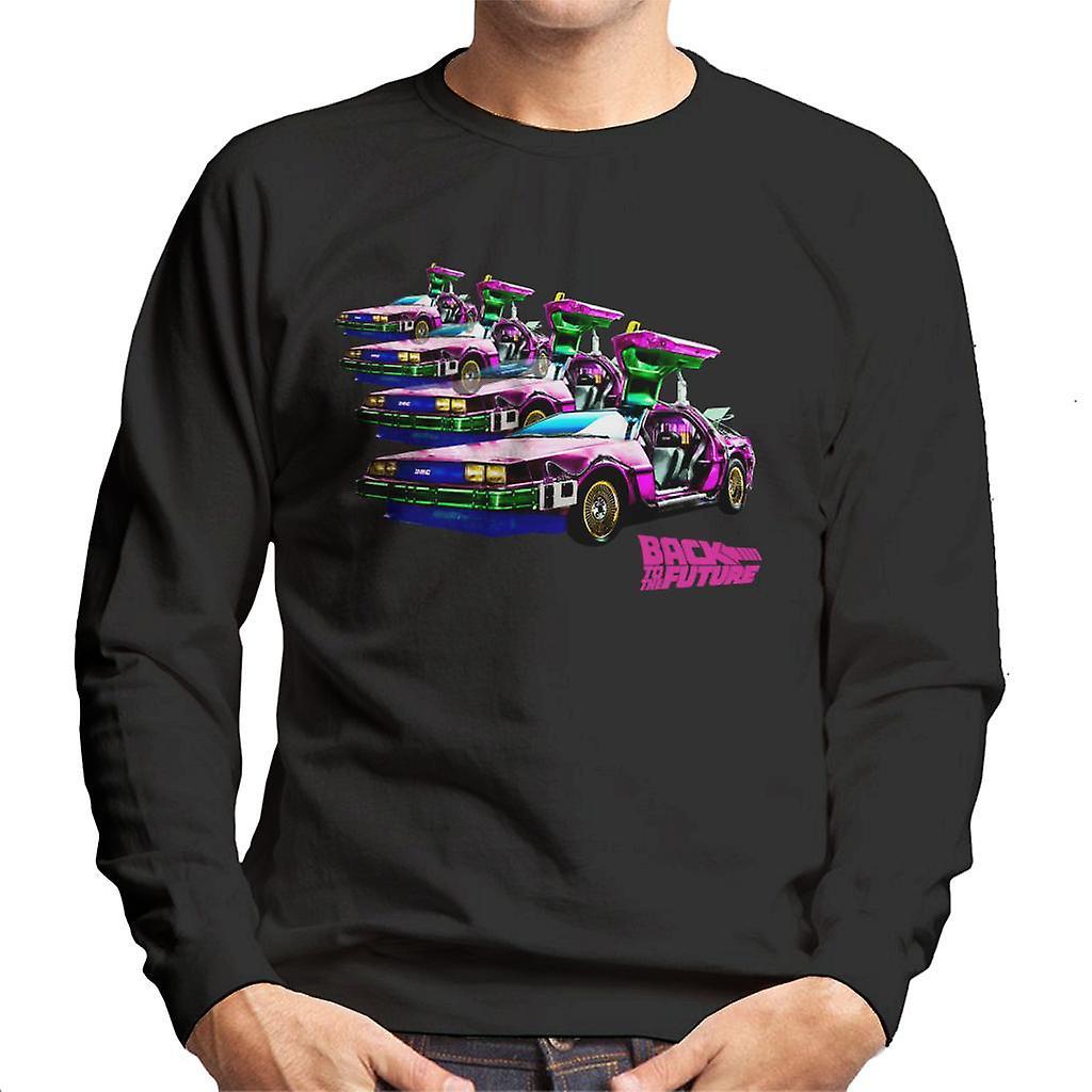 Back to the Future Delorean Mirrored Men's Sweatshirt Black Small