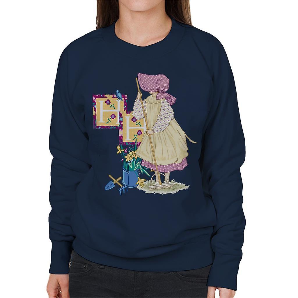 Holly Hobbie Gardening Women's Sweatshirt Navy Blue X-Large