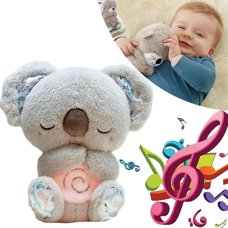 Yunshu Baby Soothing Koala Bear Plush Toy, Anxiety Relief Koala Breathing With Music Lights