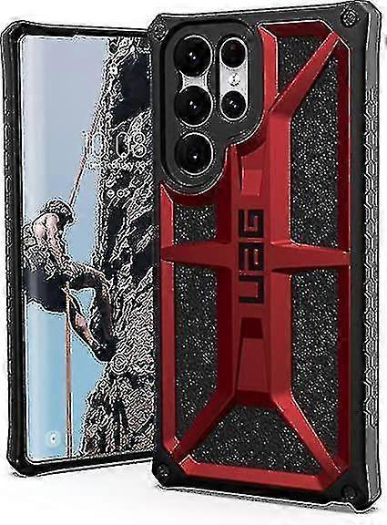 Shenzhen Xuehaizhou Designed For Samsung Galaxy S22 Ultra Case Red Crimson Rugged Lightweight Slim Shockproof Premium Monarch Protective Cover, [6....