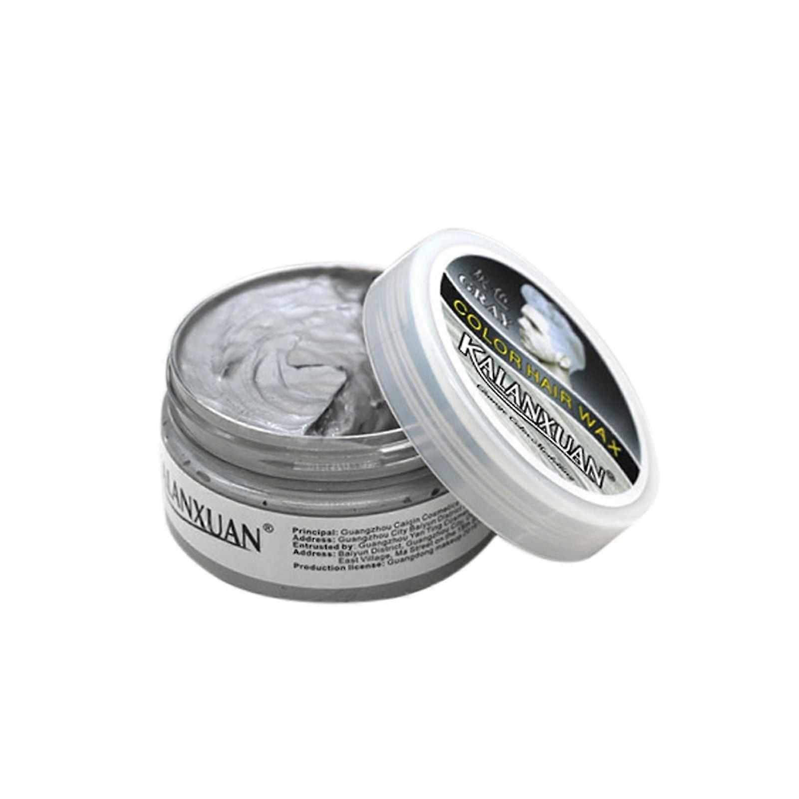 unbrand Hair Wax Long Lasting No Discoloration Fashionable Temporary Hair Color Hairstyle Cream For Cosplay Grey