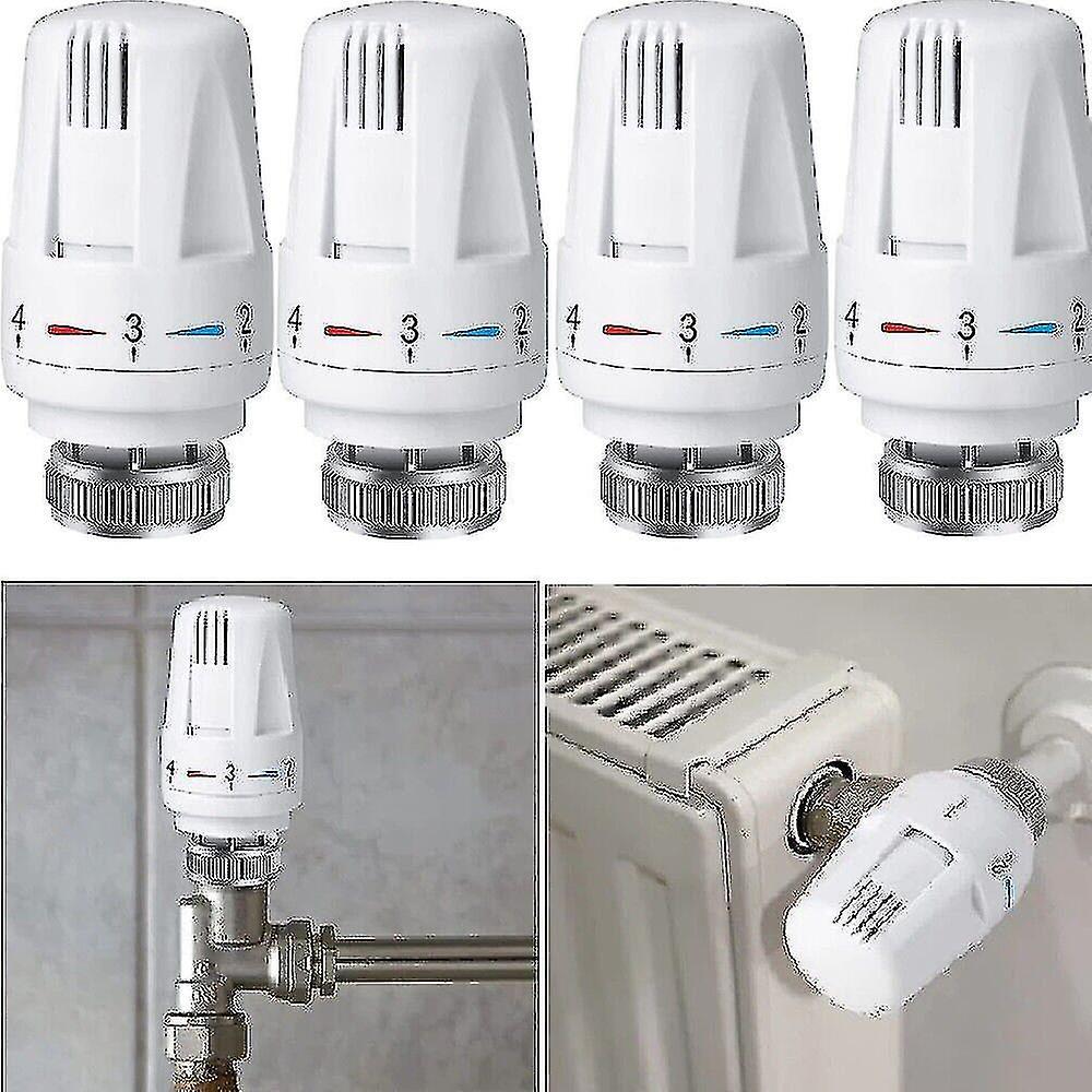 Beangle 4x Thermostatic Head Radiator Controller Thermostatic Head Heating Valve M30 X 1.5 2PCS