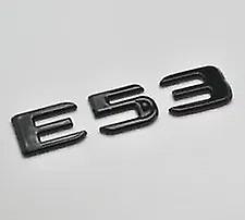 For Mercedes Benz E53 Gloss Black Rear Boot Trunk Letter Number Badge Emblem