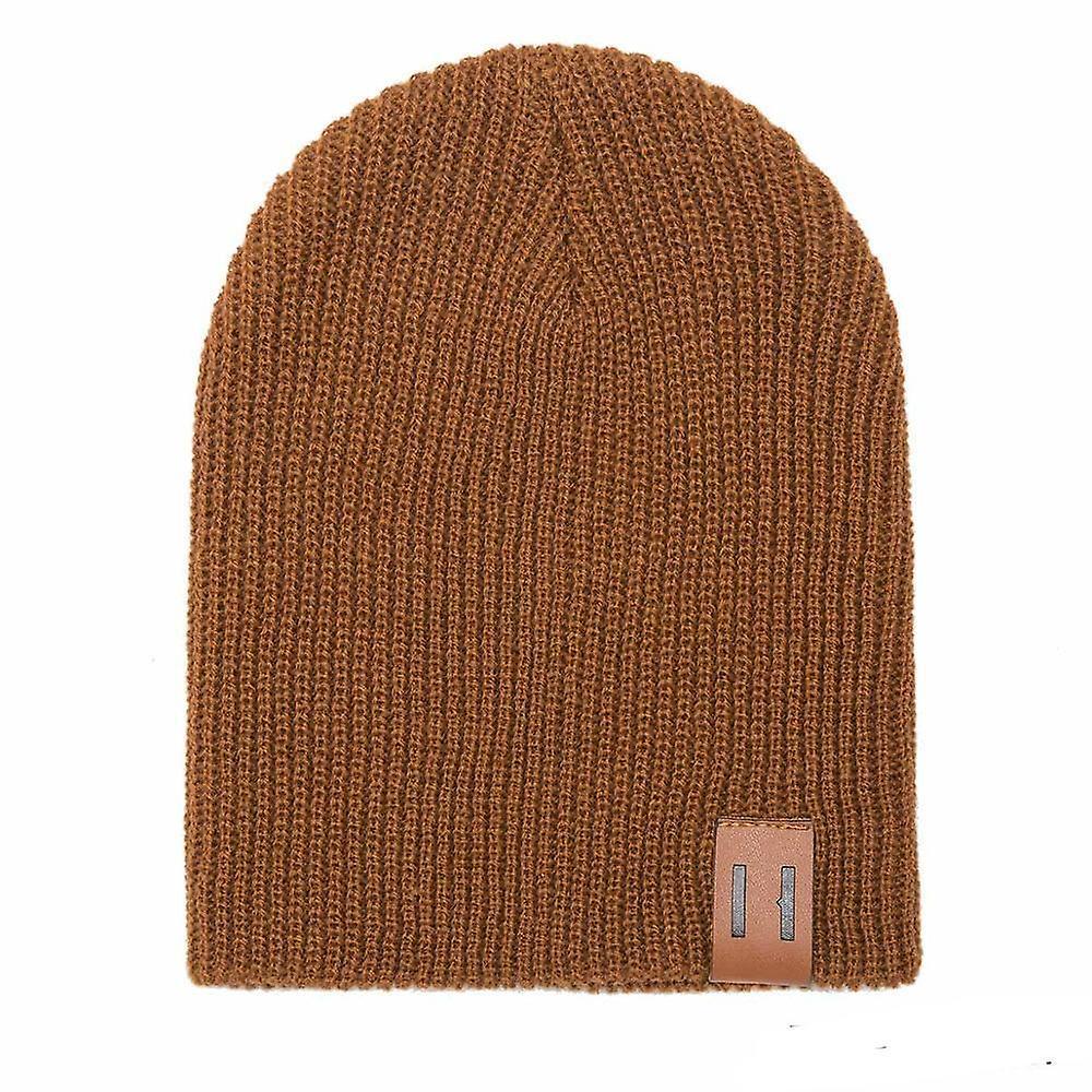 Slowmoose Adjustable Woolen Knitted  Warm Cap Caramel colour baby