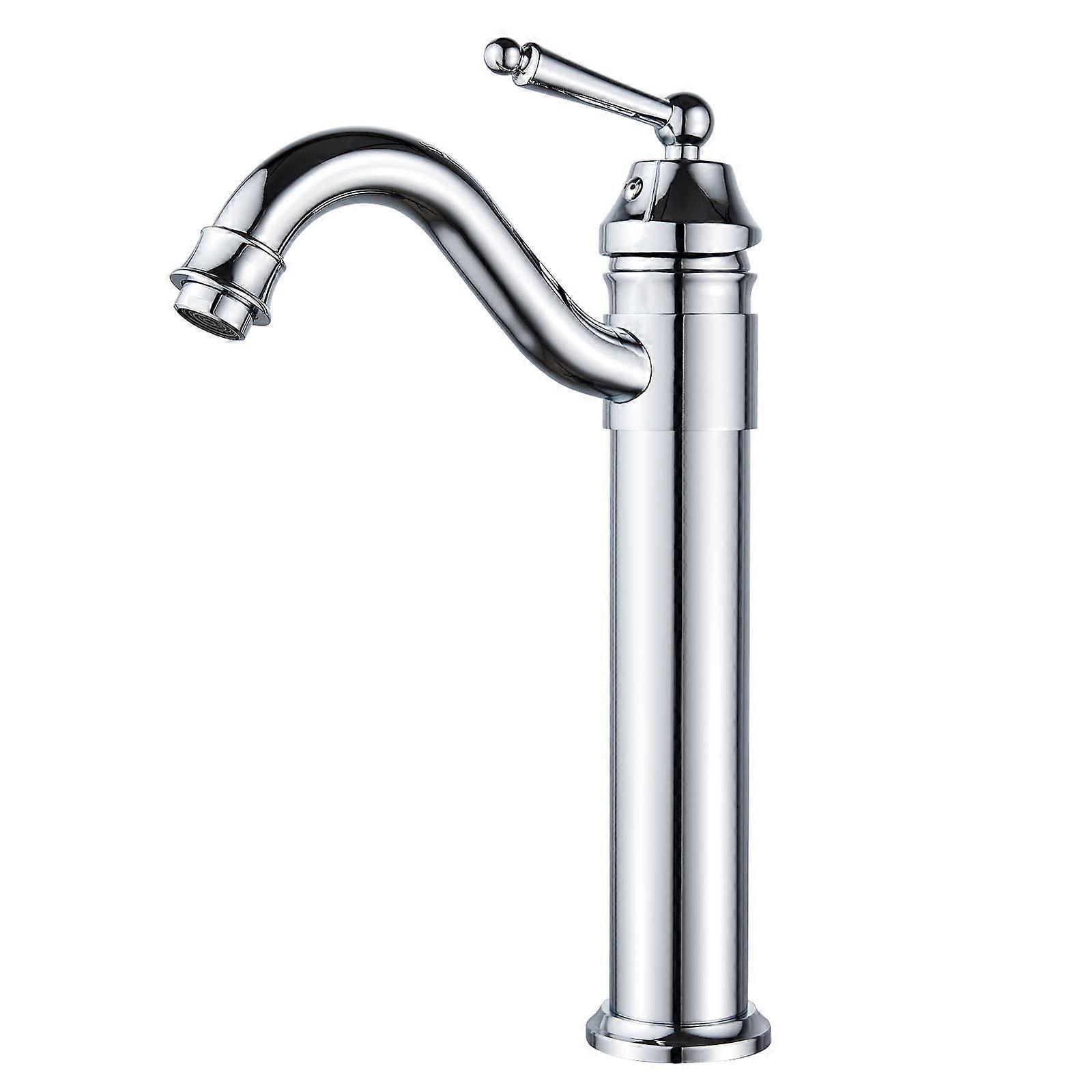 Linkrunning High Basin Mixer Tap Basin Mixer Tap for Wash Basin or Bathroom Basin, Can Swivel 360 Hot and Cold Water Basin Mixer Tap Available, Chr...