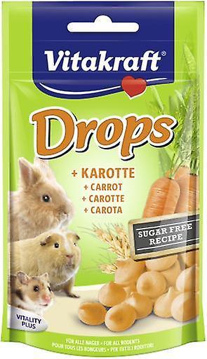 Vitakraft Carrot Drops for Rodents (Small pets , Treats) 75 GR