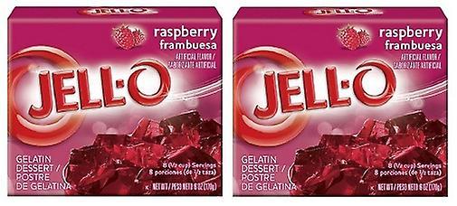 Jell-O Raspberry Instant Jello Gelatin Mix 6 oz Box 2 Pack