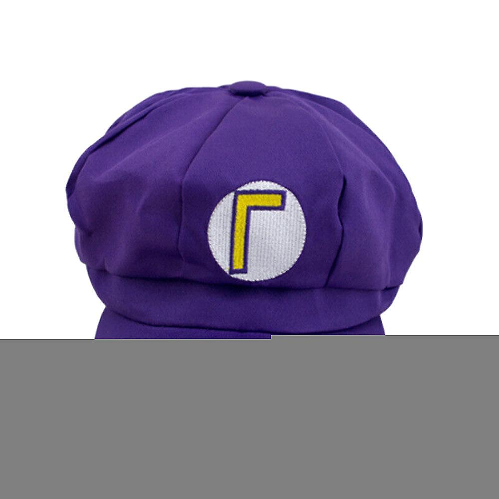 Ochime Anime Super Mario Bros Theme Hat Luigi Letter Printed Cosplay Cartoon Baseball Cap Costume For Adult Waluigi Wario Odyssey Cap Purple