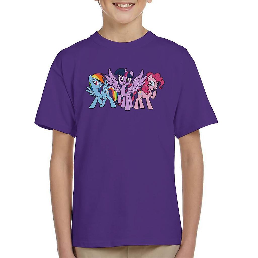 My Little Pony Trio Smiling Kid's T-Shirt Purple X-Small (3-4 yrs)