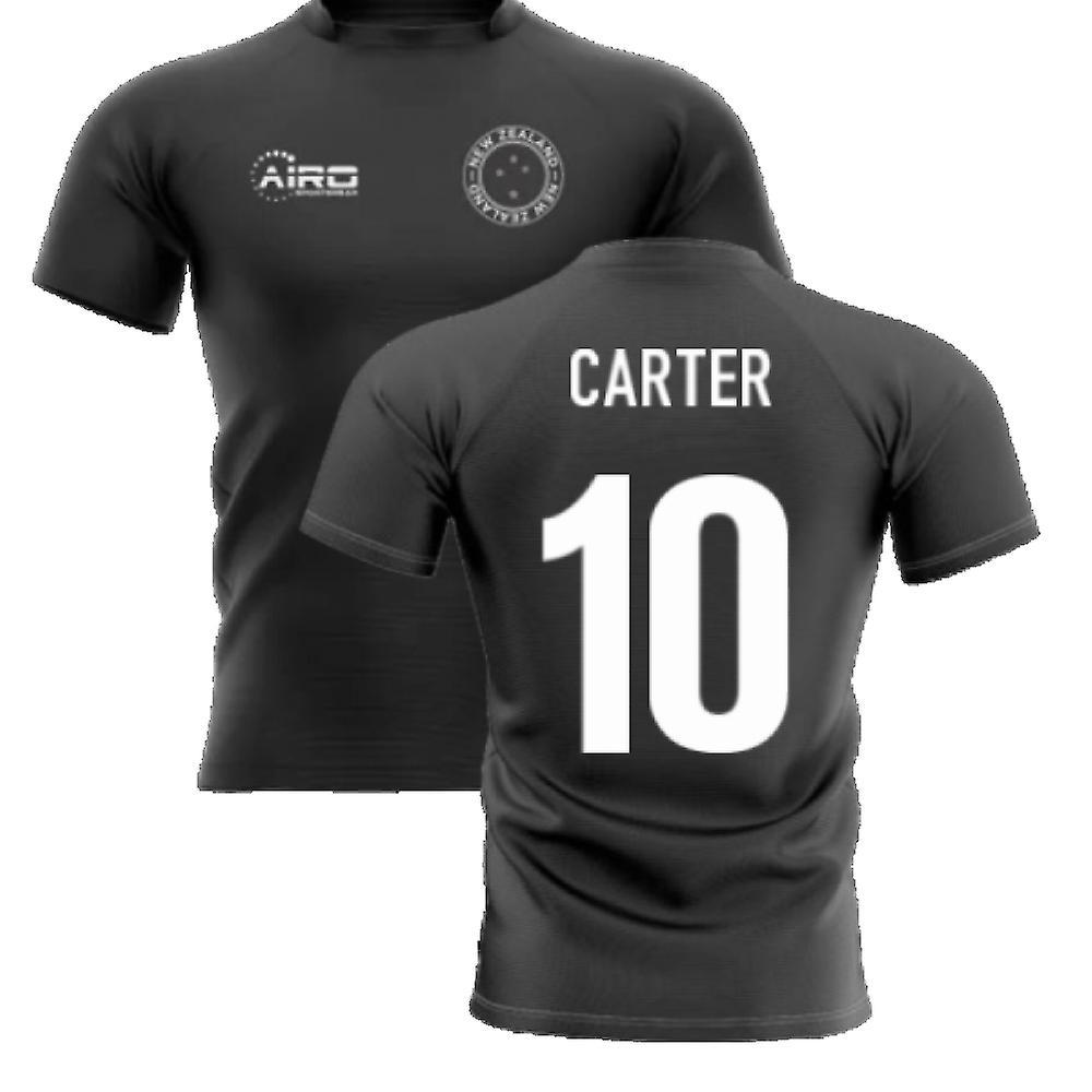 Airo Sportswear 2023-2024 New Zealand Home Concept Rugby Shirt (Carter 10) Black XL 46-48 inch Chest (112-124cm)