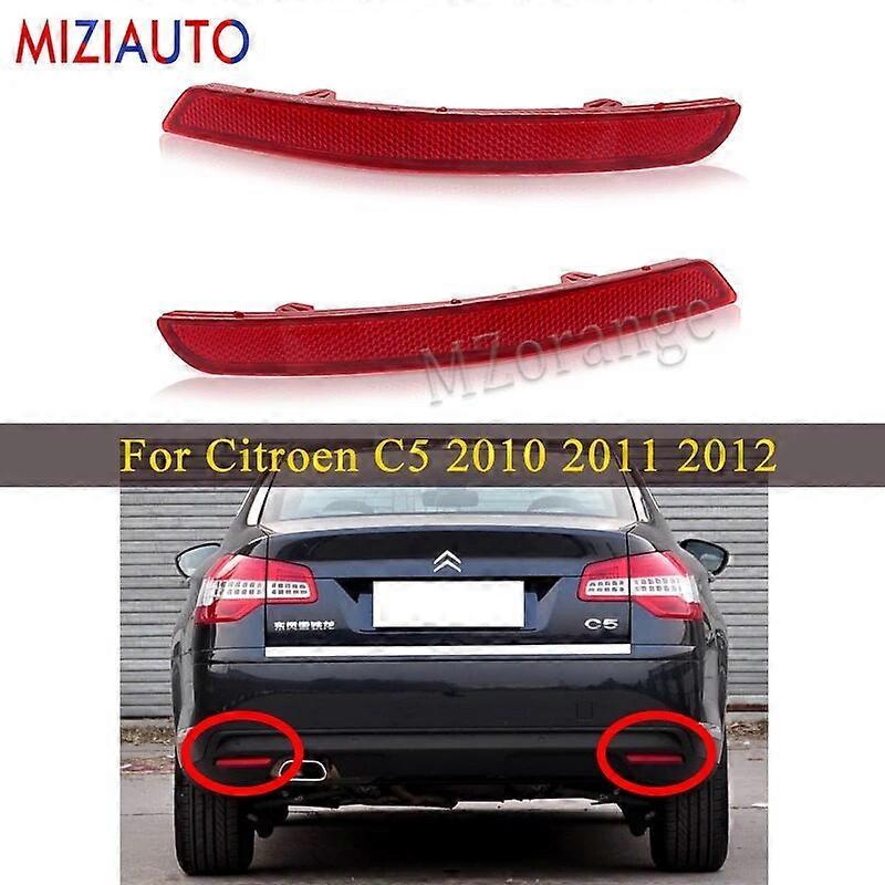 Redkid Left/Right Rear Tail Bumper Reflector Light  For Citroen C5 2010 2011 2012 Brake No Bulb Parking Lamp Stripe Car Accessories