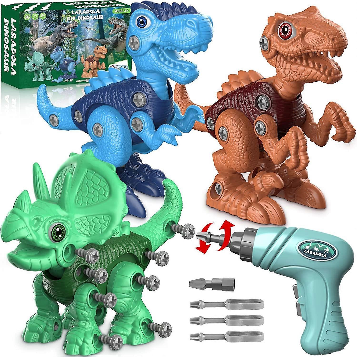 Ubiuo Dinosaur Toys for 3 4 5 6 7 8 Year Old Boys, Take Apart Dinosaur Toys for Kids 3-5 5-7 STEM Construction Building Kids Toys with Electric Dri...