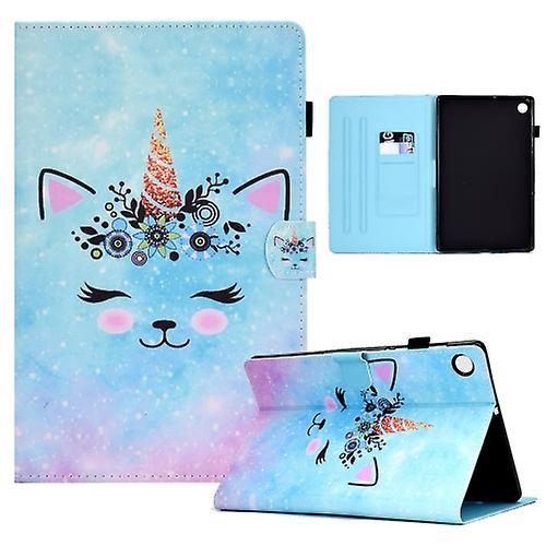 Mycase For Samsung Galaxy Tab A9 Colored Drawing Smart Leather Tablet Case Wildebeest