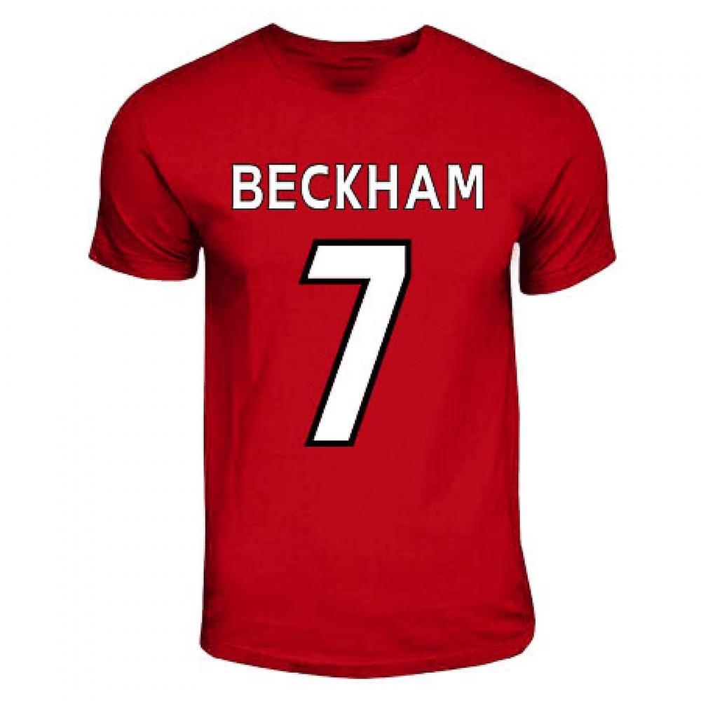 Gildan David Beckham Manchester United Hero T-shirt (red) Large (42-44 inch)