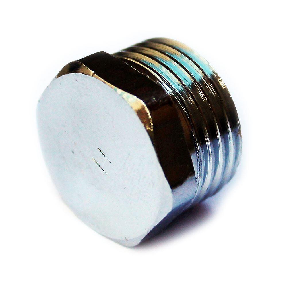 PEPTE 3/8" 1/2" 3/4" BSP Thread Chrome Pipe Screw Hex Male Blanking Plug Tube End Cap Cover 3/8" BSP