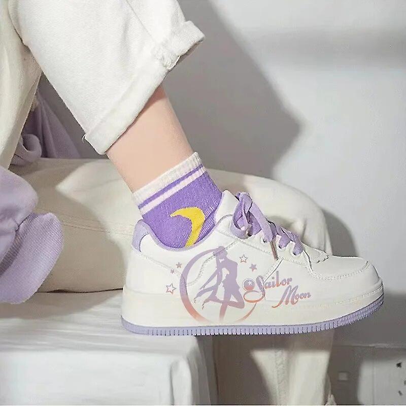 Tigernu 2023 Kawaii Sailor Moon Sneakers Women Teenager Cartoon Casual Shoes Canvas Running 3d Print Lightweight Couple Kateboarding Shoe 2 38