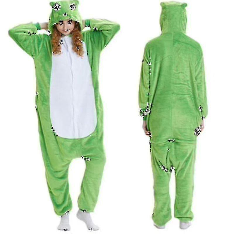 Lequeen Unisex Adult Kigurumi Animal Character Costume Onesie Pyjamas Onepiece [alj]carnival Frog Green XL