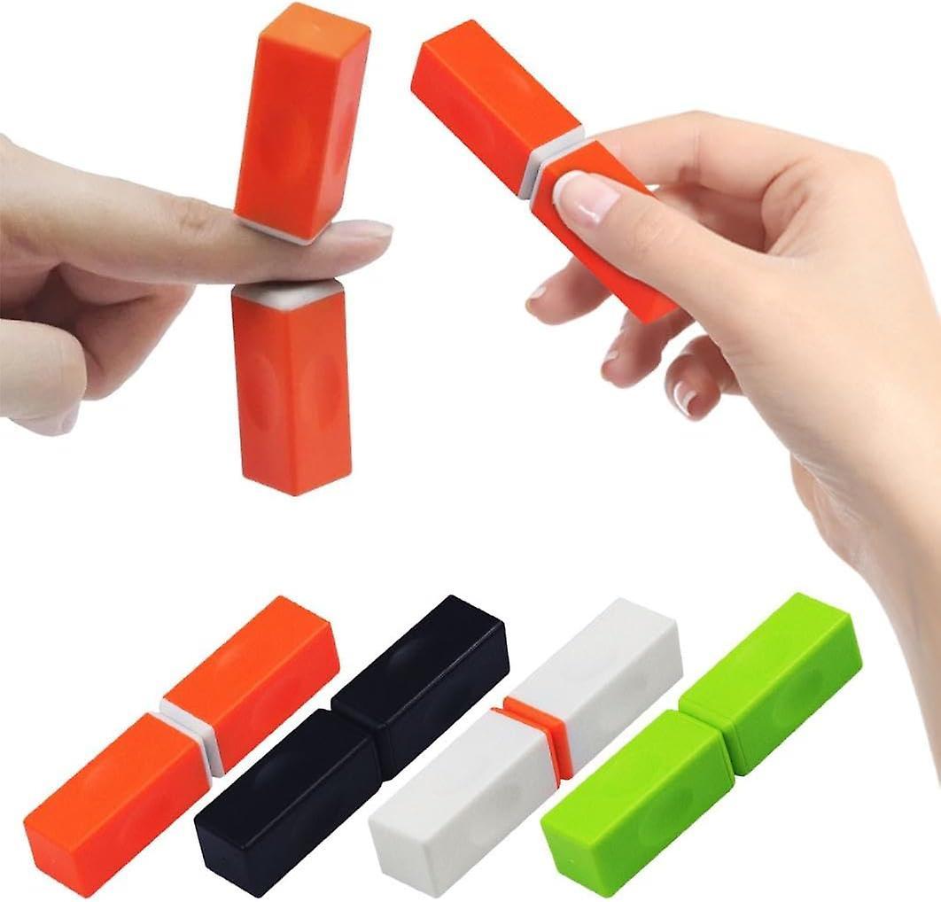 Hoh 4pcs Bounce Bricks, Magnetic Building Blocks, Magnetic Fidget Block Toy, Mini Building Blocks, Fidget Magnetic Spinner, Magic Decompression Toy...