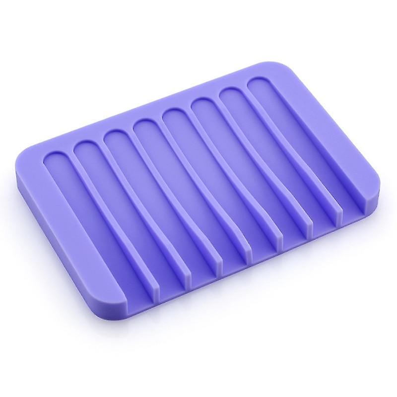 Slowmoose Silicone Flexible Soap Dish Plate -holder -box purple