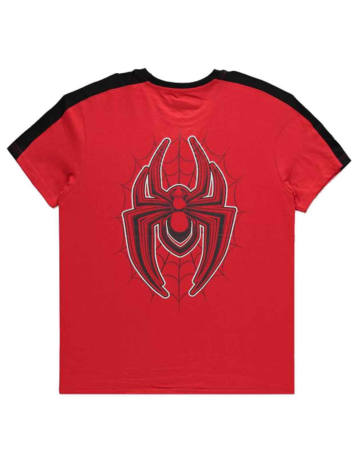 Spdier-Man Spiderman T Shirt Miles Morales Spider Logo new Official Mens Red S