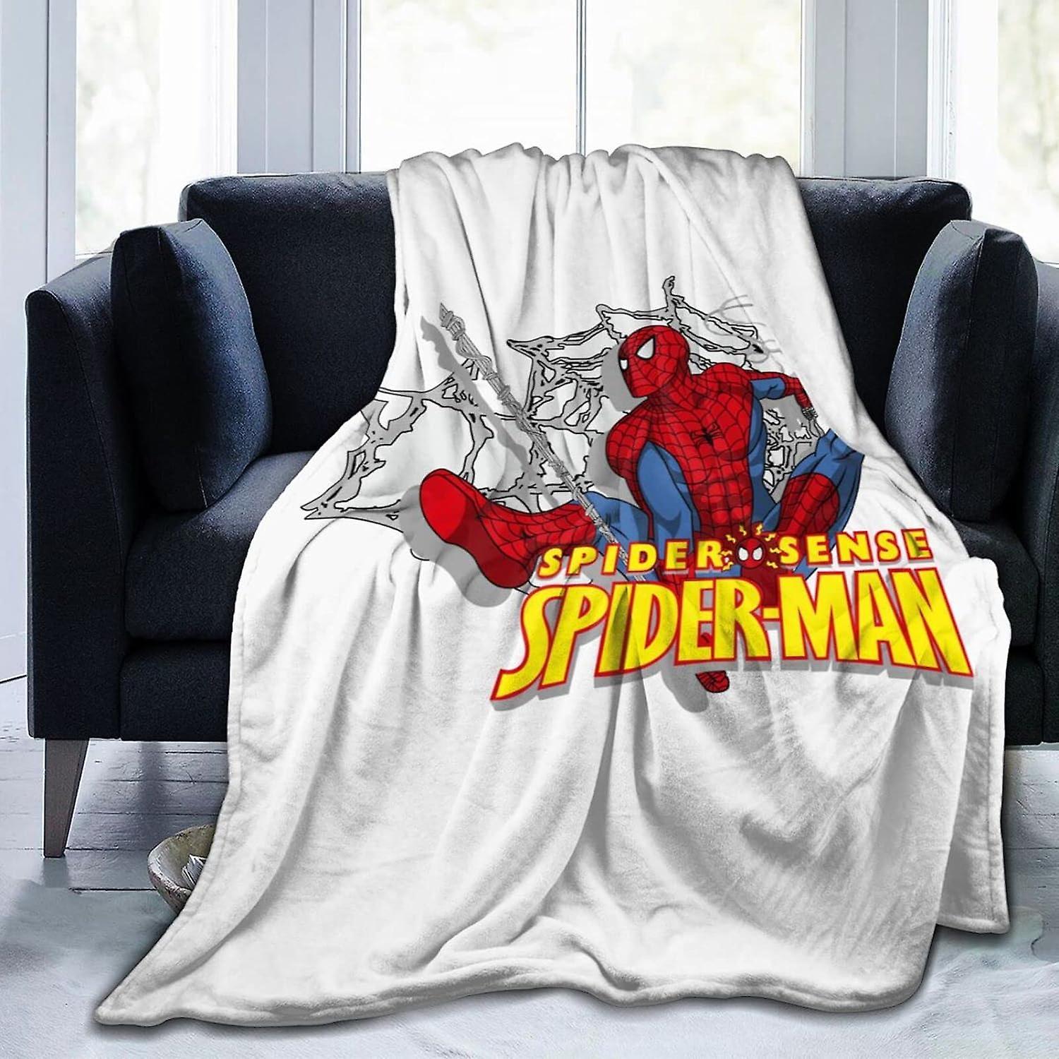 Kerota Flannel Throw Blanket Spider Man Throw Blanket Super Soft Lightweight Blankets Washable for Bed Sofa ABD9629 60x50in 150x125cm