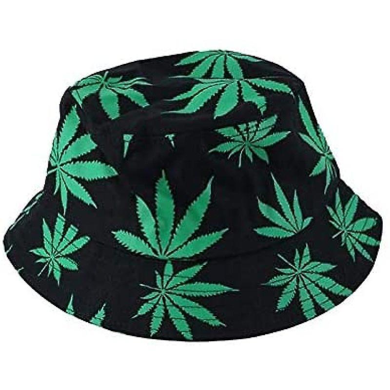 Xceedez Unisex Sun Hat Bucket Hat Hemp Pattern Hat Head Circumference About 58cm