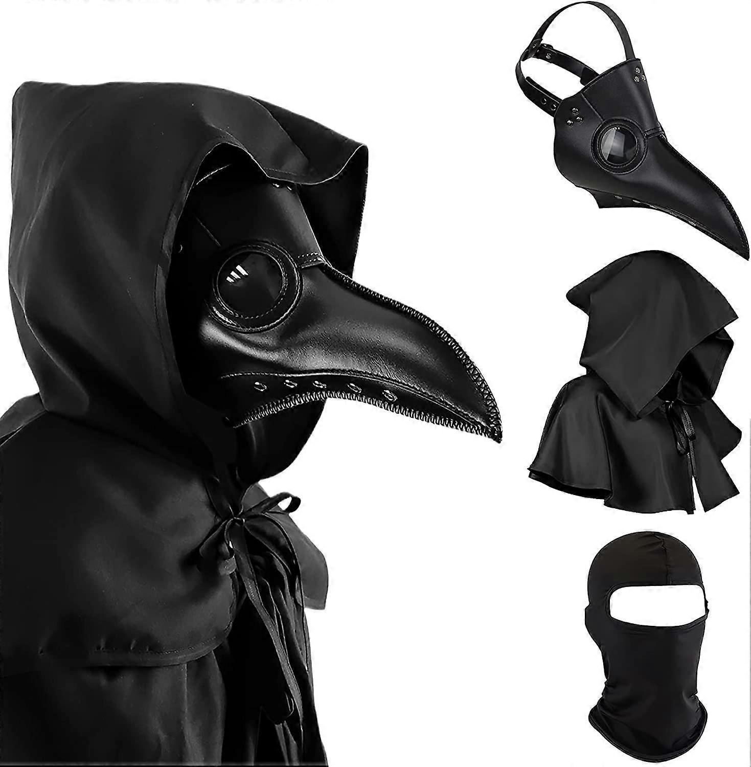 Liangnv Halloween Plague Doctor Mask Plague Doctor Costume Obito Mask Steampunk Halloween Mask Horror Scary Halloween Mask Costume Props for Party ...