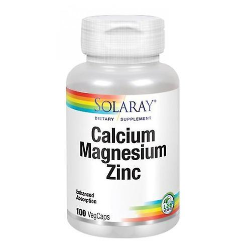 Solaray Calcium Magnesium Zinc, 100 Caps (Pack of 1)