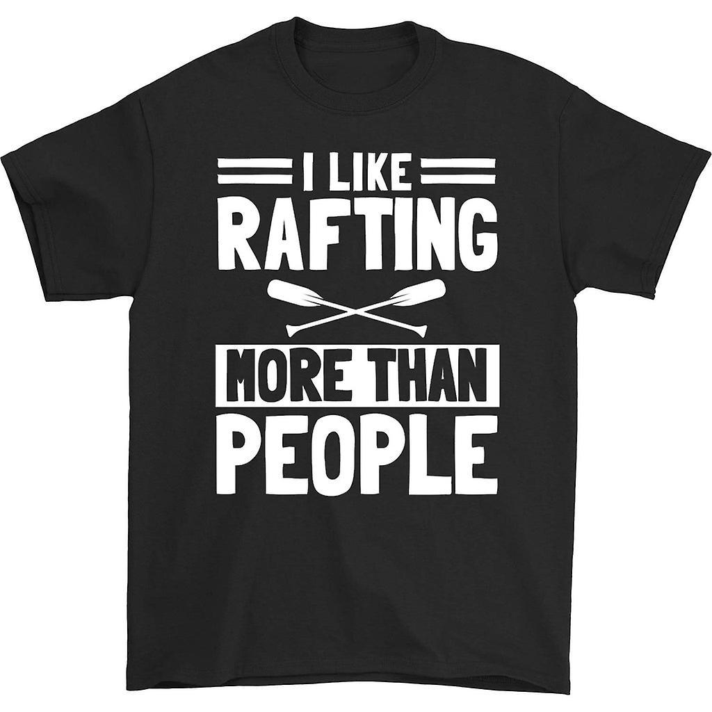 HISHARK I like rafting more than people t-shirt Black XXL