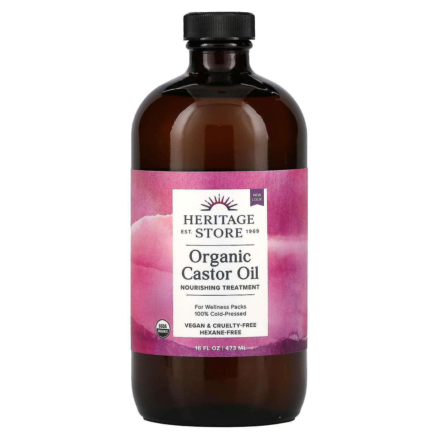 Heritage Store, Organic Castor Oil, 16 fl oz (473 ml)