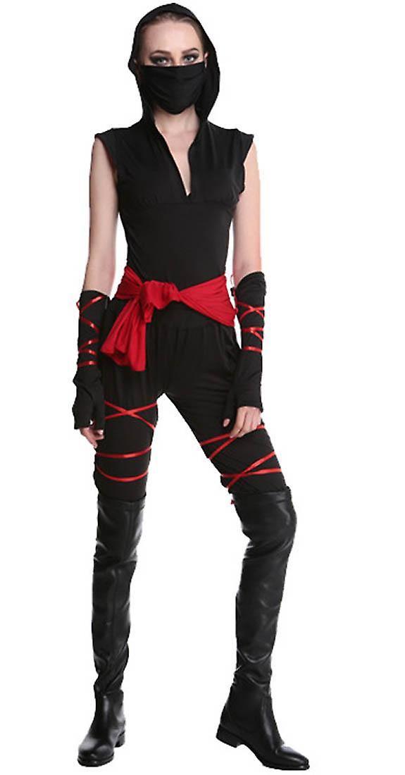 COS Halloween Dragon Ninja Costumes Cosplay dress Black S