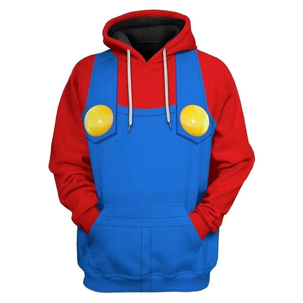 Ochime Super Mario Bros Mario Luigi Peach Bowser Donkey Kong Costume Adults Hoodies Unisex Sweatshirts Super Brothers Movie Hooded Pullover Cosplay...