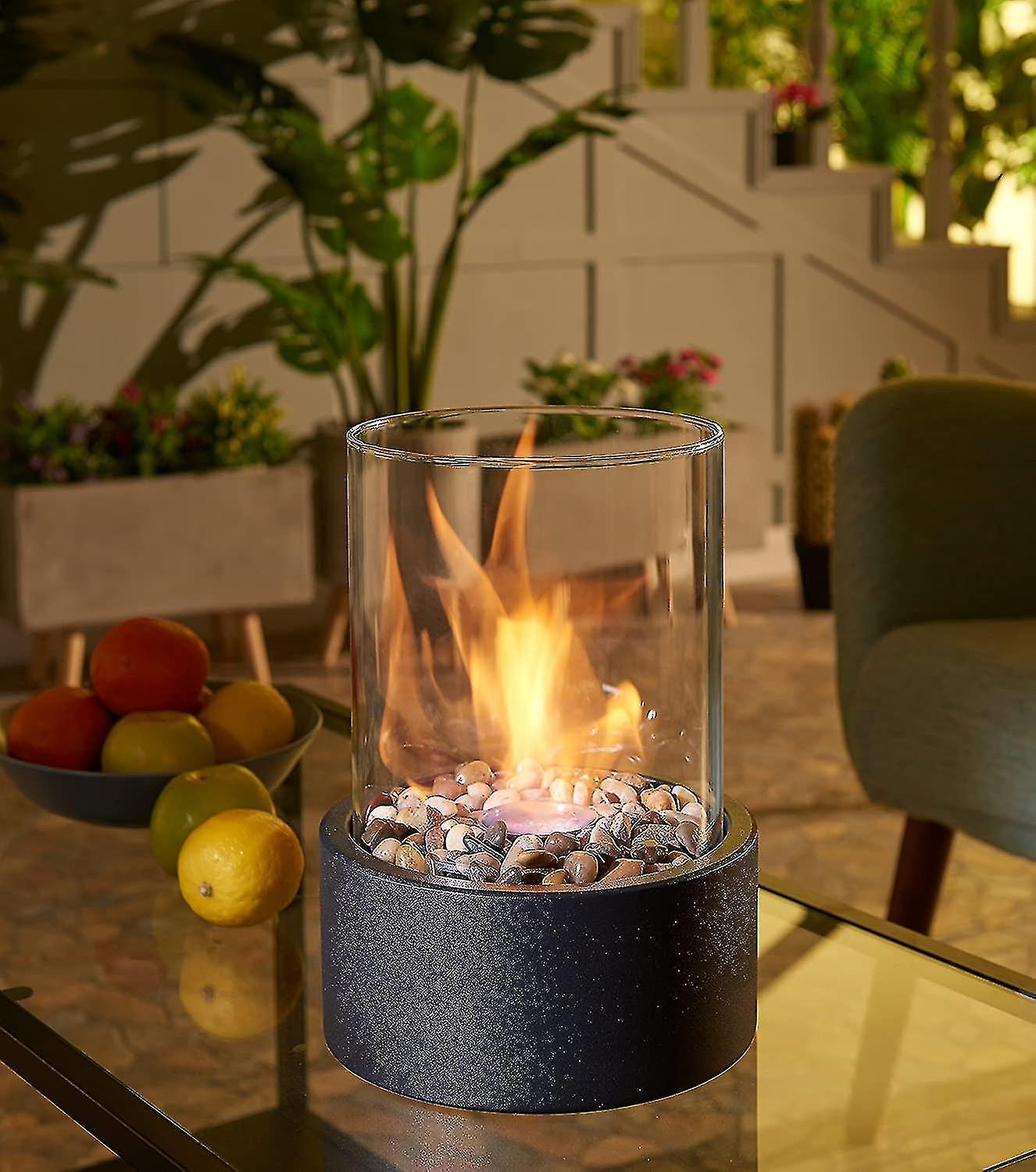 Bean Small Zhexin - Danya B. Clean-Burning Bio Ethanol Ventless Fireplace, Indoor/Outdoor Portable Tabletop Fire Pit