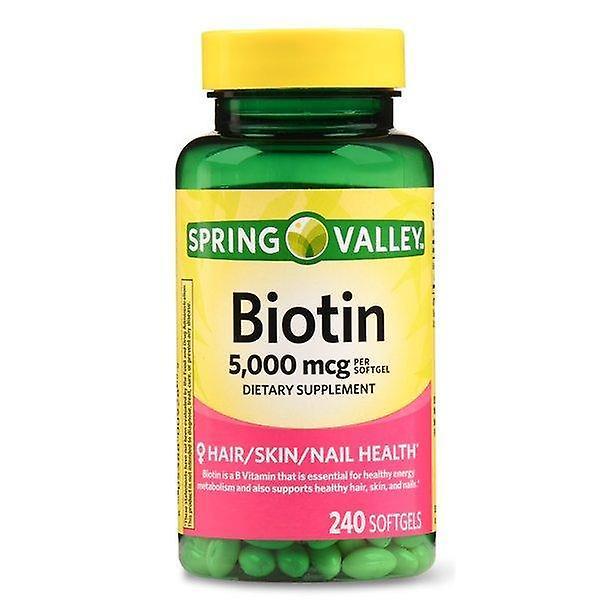 Spring Valley Biotin Softgels, 5000 Mcg, 240 Count