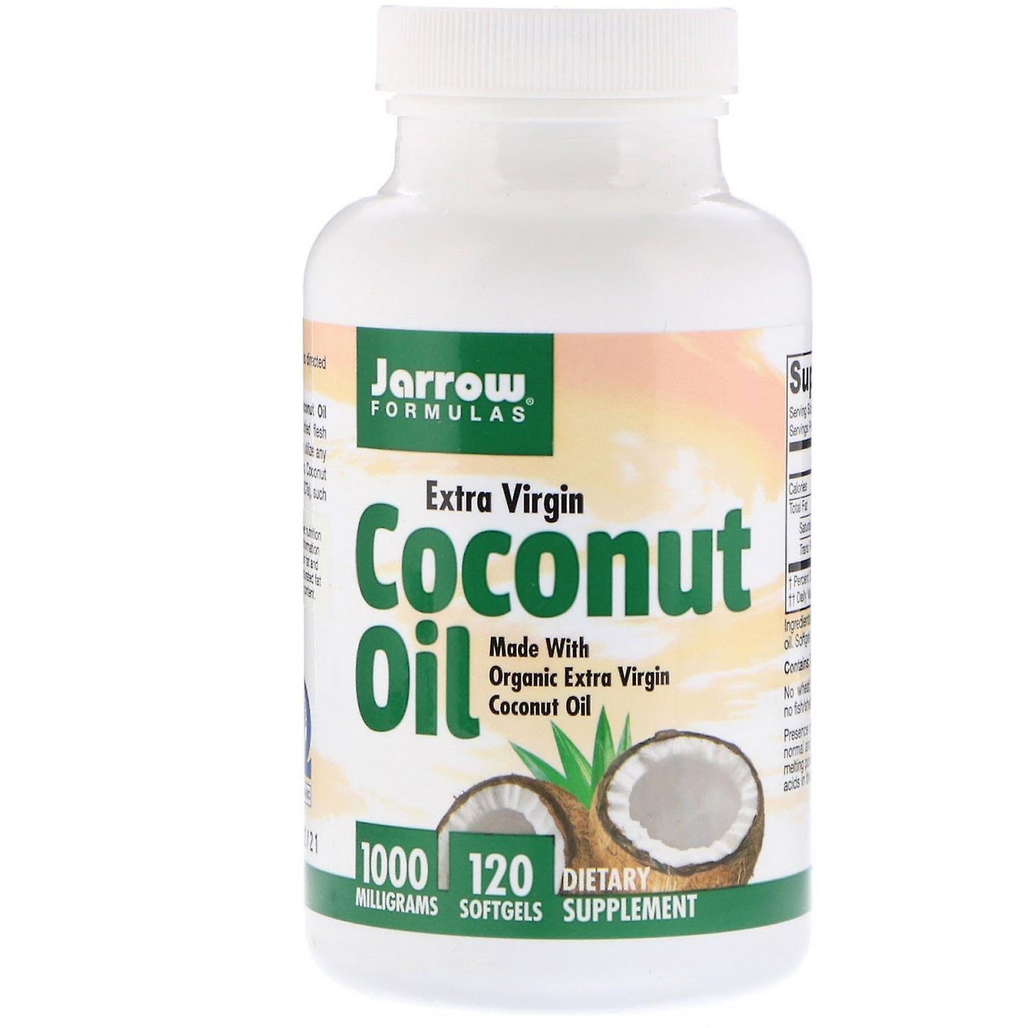 Jarrow Formulas, Coconut Oil, Extra Virgin, 1,000 mg, 120 Softgels