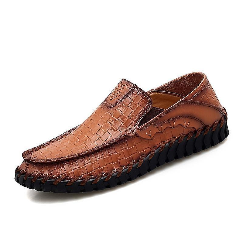 Mickcara Men's Slip-On Loafers 10086BZS Brown Eu43