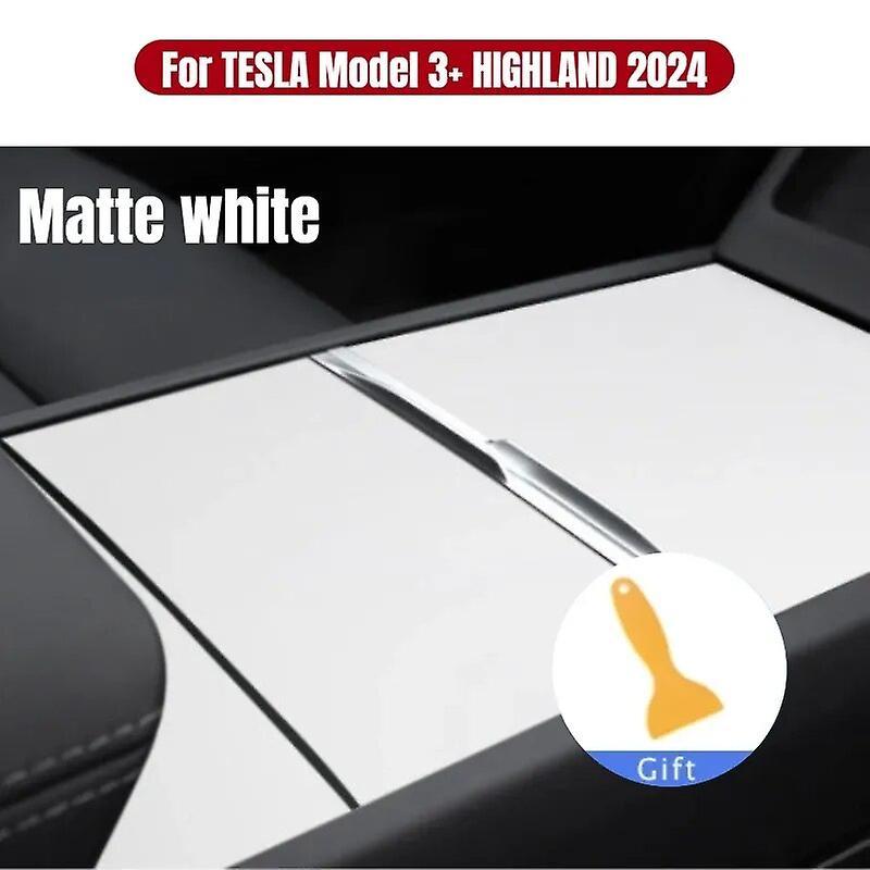 Vehicles & Parts For Tesla Model 3+ Highland 2024 Center Console Panel Sticker Suede Film Carbon Central Control Cover Car Interior Accessories Veh...