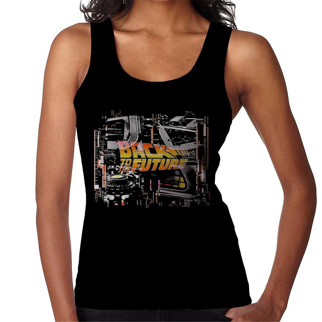 Back to the Future Delorean Montage Women's Vest Black Medium