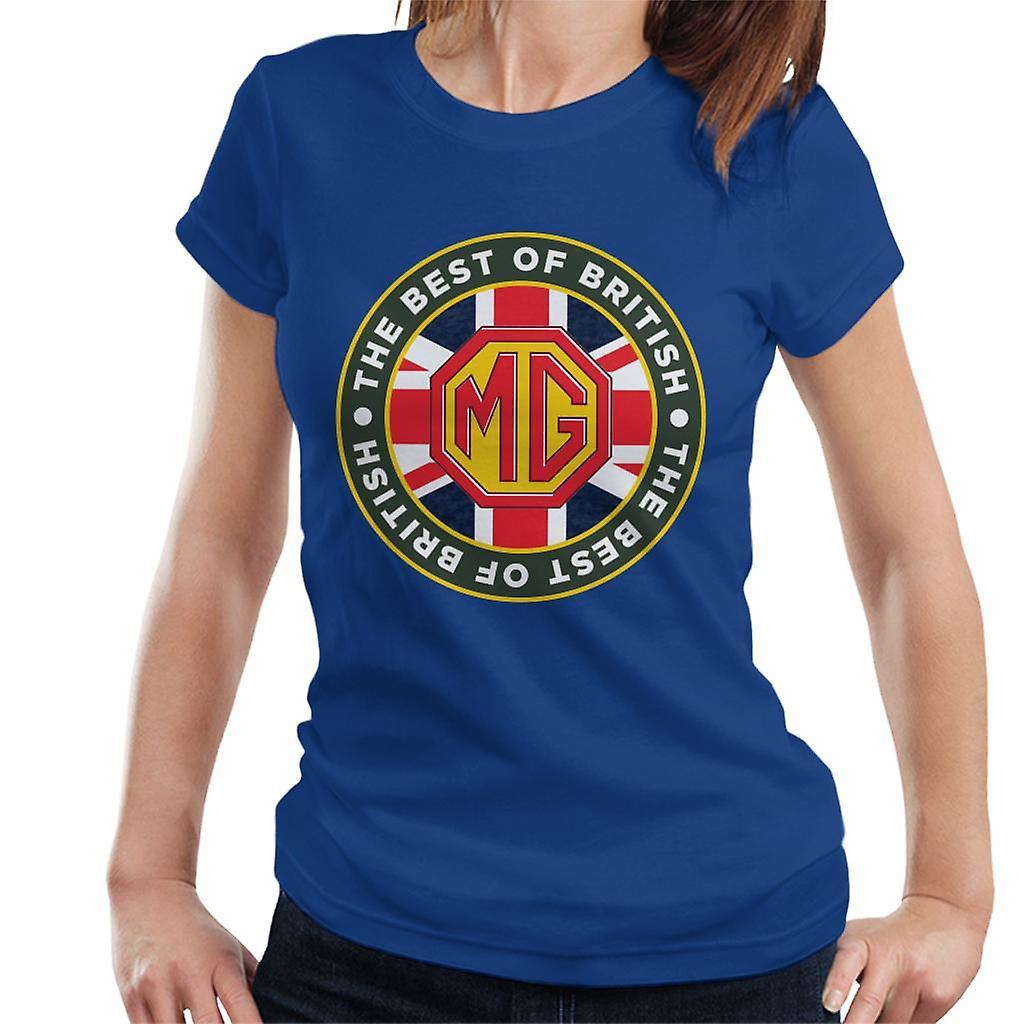 MG The Best Of British Motor Heritage Women's T-Shirt Royal Blue Large