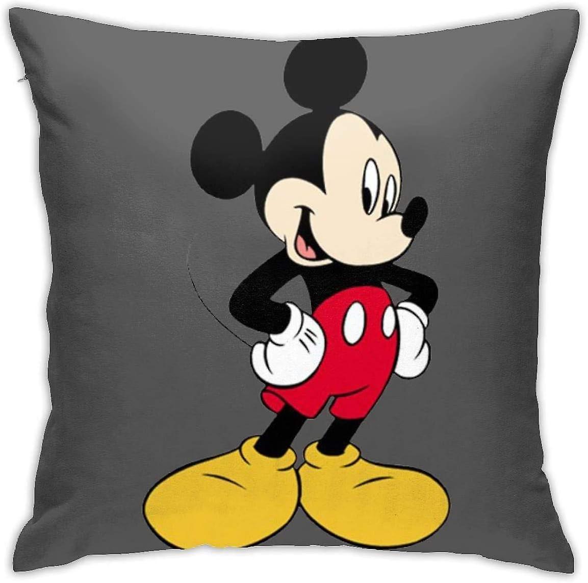 Kerota Throw Pillow Covers Mickey Mouse Pillowcase Cushion Case For Sofa Bed Chair Home Decor.(18x18 Inch) AA-2574 45x45cm