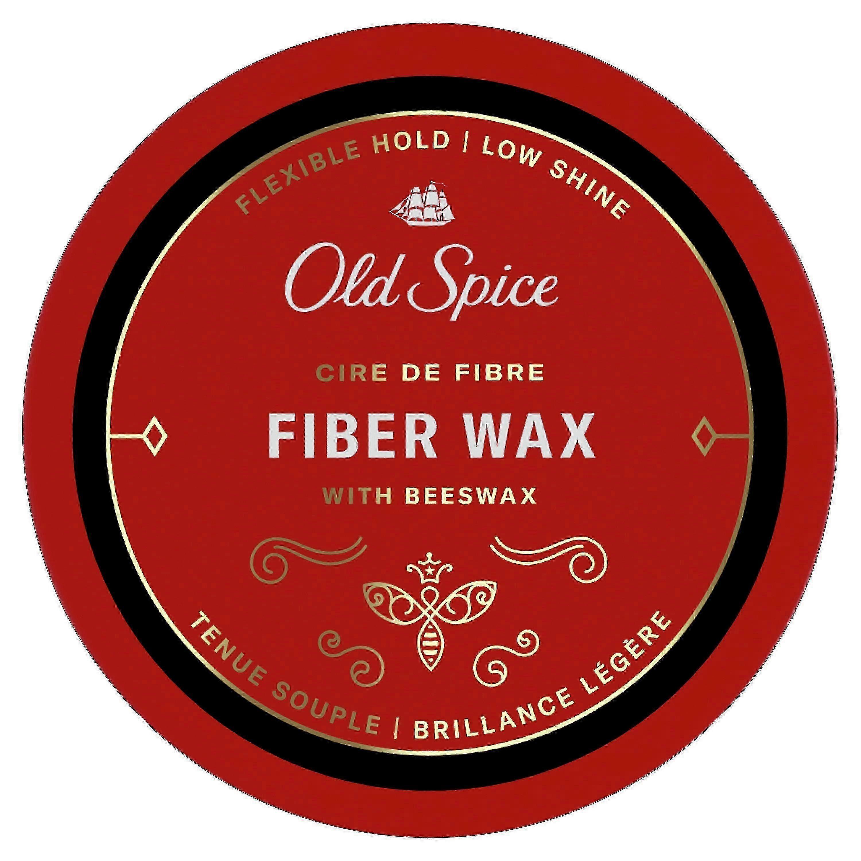 Old Spice Mens Styling Fiber Wax, Flexible Hold, Matte Finish, 2.2 Oz