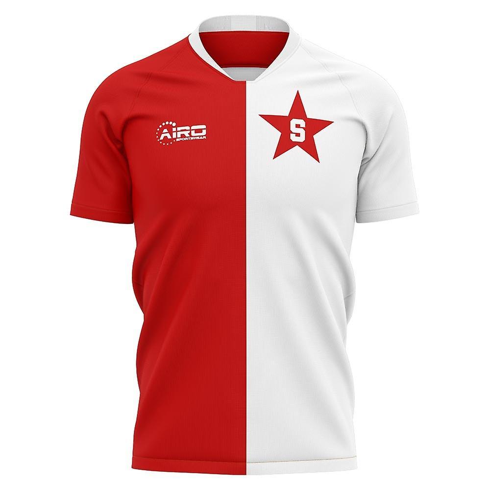 Airo Sportswear 2024-2025 Slavia Prague Home Concept Football Shirt - Little Boys Yellow XLB 7-8yrs (122-128cm)