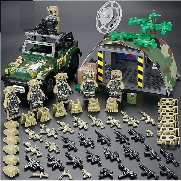 YM Studio New version Building block military base special forces figurine scene model soldiers and boys assembling children's toys