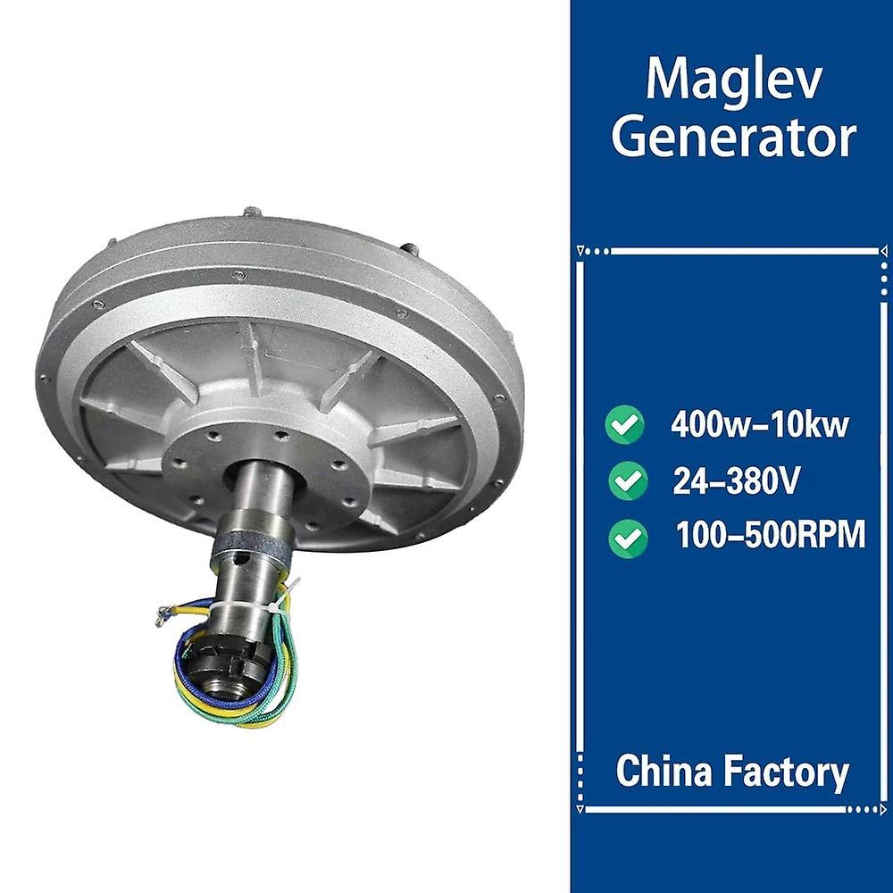 Jelivey 800w-50KW 12V-380V 100rpm-500rpm Vertical Permanent Magnet Alternator Coreless Maglev Generator DIY Water Wind Turbine Generator 230V 800W ...